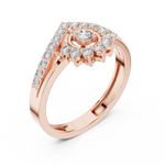 Gold Ring ALR-159, Rose Gold, view 2