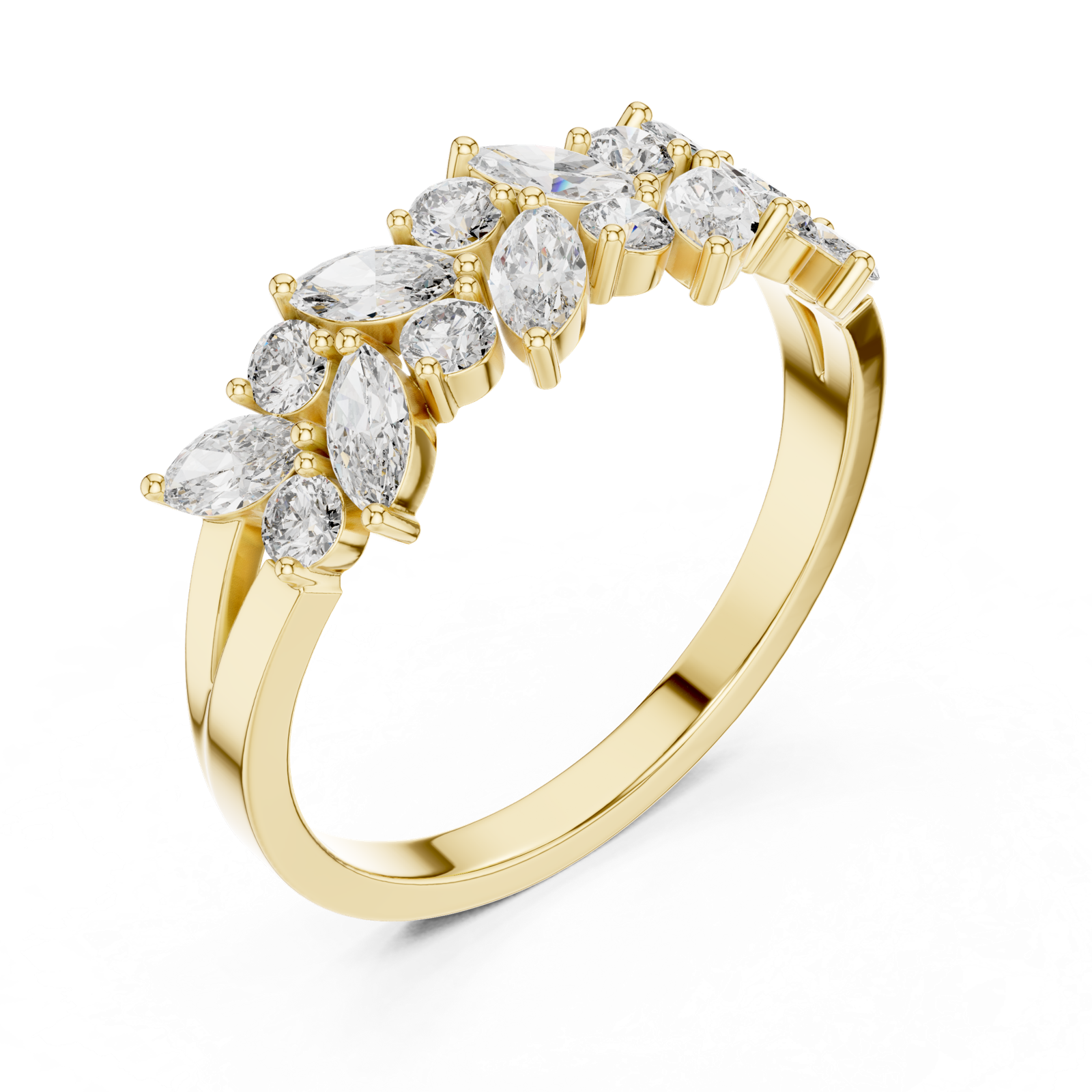 Gold Ring DDLR-248, Yellow Gold, view 2