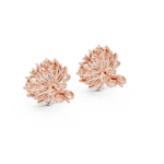 Gold Earrings AGDER-220, Rose Gold, view 3
