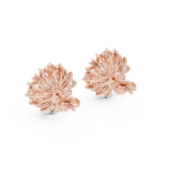 Gold Earrings AGDER-220, Rose Gold, view 3