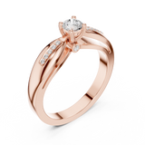 Gold Ring DDLR-839, Rose Gold, view 2