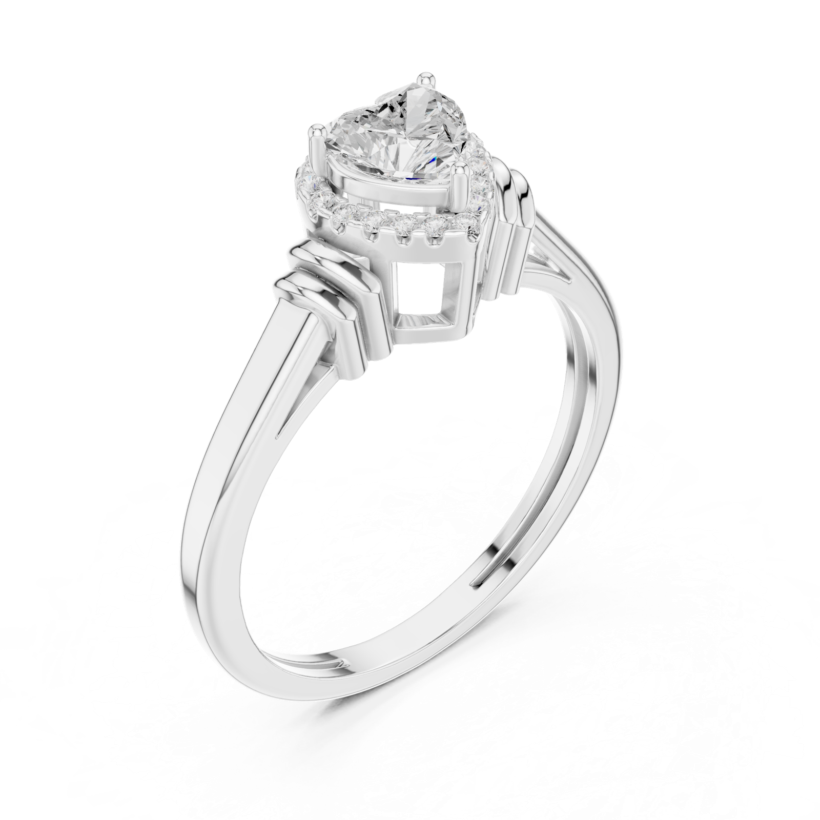 Gold Ring DDLR-399, White Gold, view 2