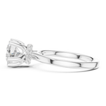 Gold Ring DDLR-176, Heart center stone, White Gold, view 3