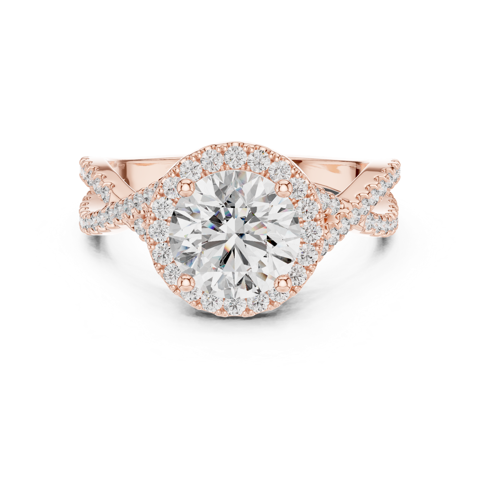 Gold Ring DDLR-152, Rose Gold, view 4