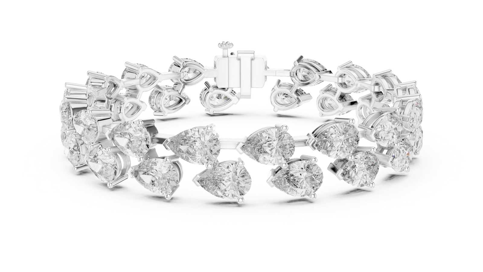 Gold Bracelet 25-CAD, White Gold