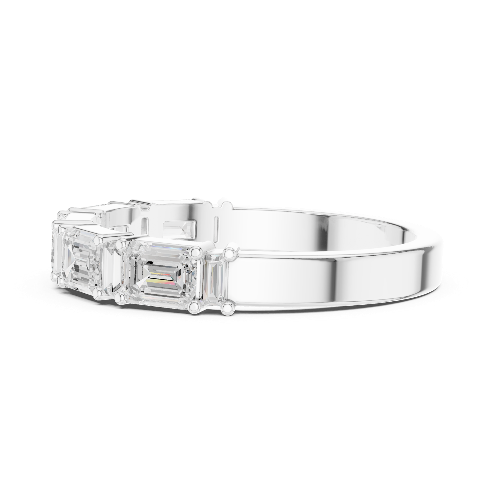 Gold Ring DDLR-385, White Gold, view 3