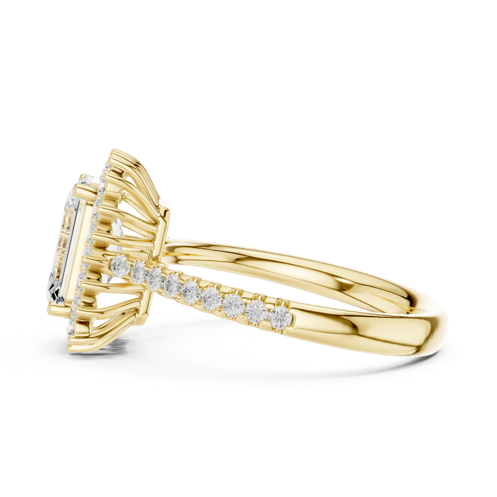 Gold Ring DDLR-731, Yellow Gold, view 3