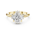 Gold Jewelry L35-123, Round center stone, Yellow Gold, view 4