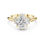 Gold Jewelry L35-123, Round center stone, Yellow Gold, view 4