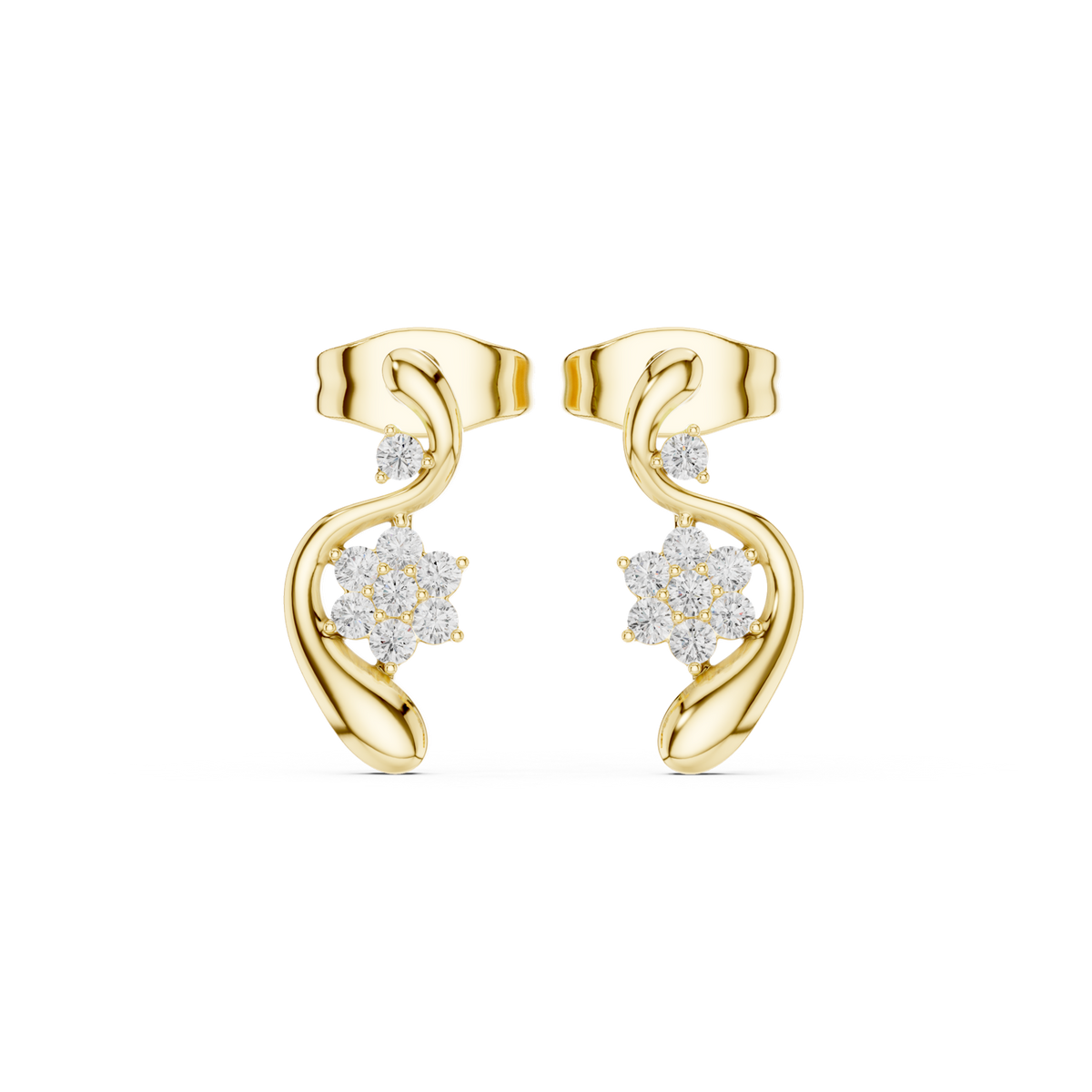 Gold Earrings SBER(11), Yellow Gold
