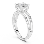 Gold Jewelry L36-9, Princess center stone, White Gold, view 1