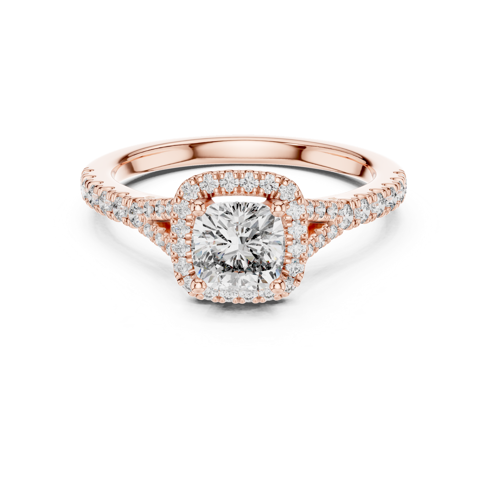 Gold Ring DDLR-043, Rose Gold, view 4