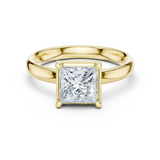 Gold Jewelry L36-10, Princess center stone, Yellow Gold
