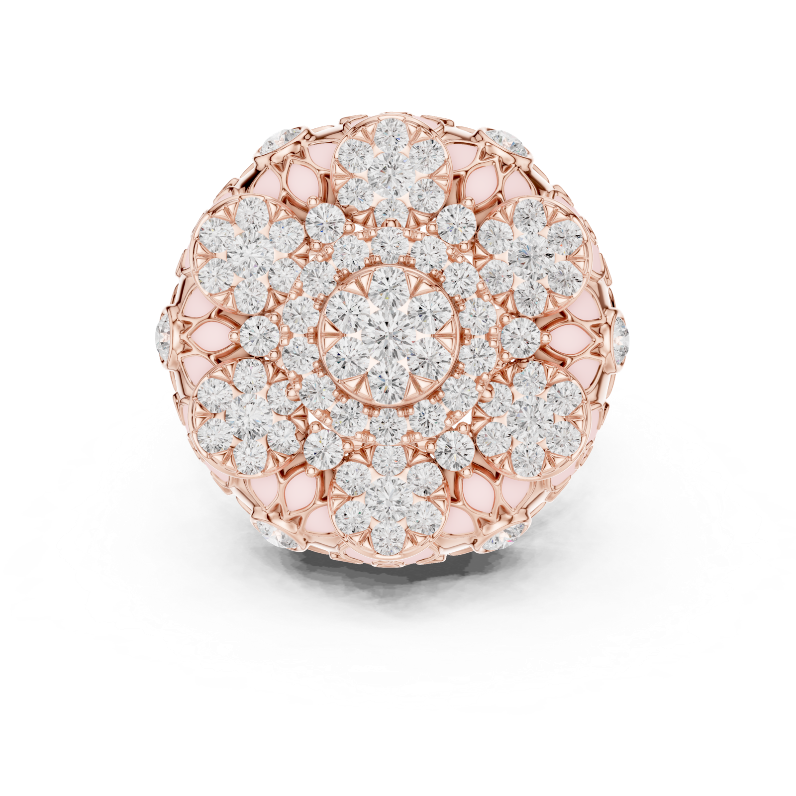 Gold Ring DDLR-767, Rose Gold, view 4