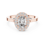 Gold Ring ALR-115, Rose Gold, view 4