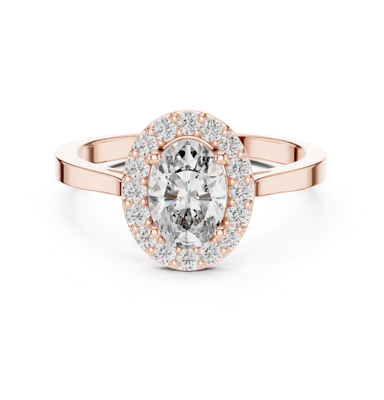 Gold Ring ALR-115, Rose Gold, view 4