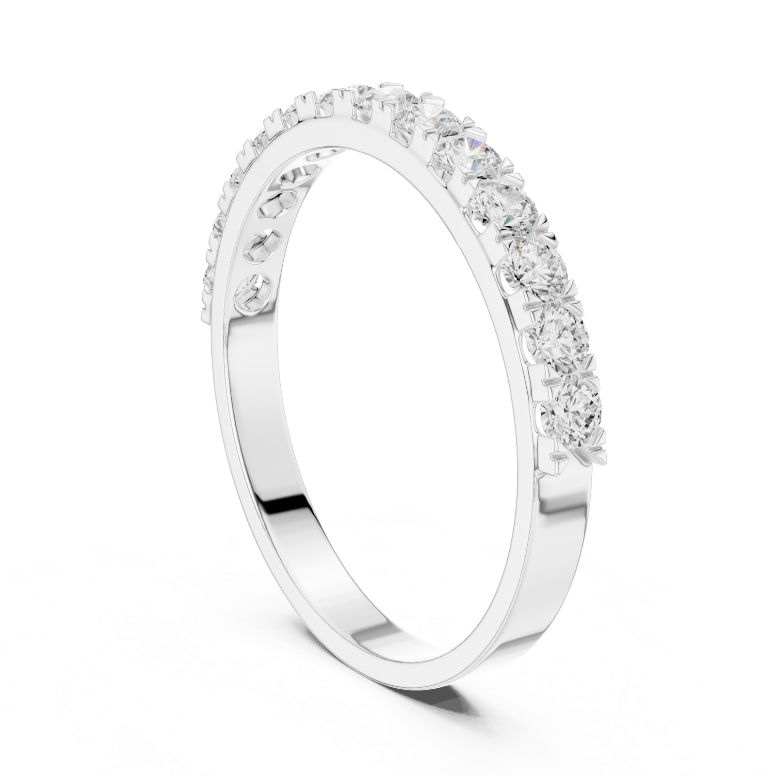 Gold Ring DDLR-696, White Gold, view 1