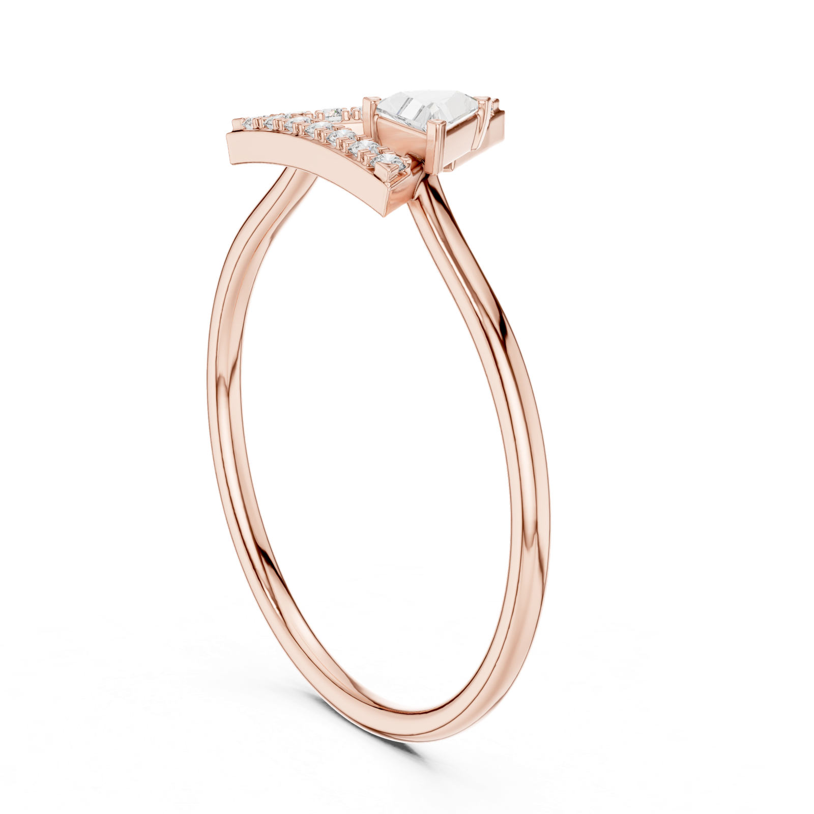 Gold Ring HLR-194, Rose Gold