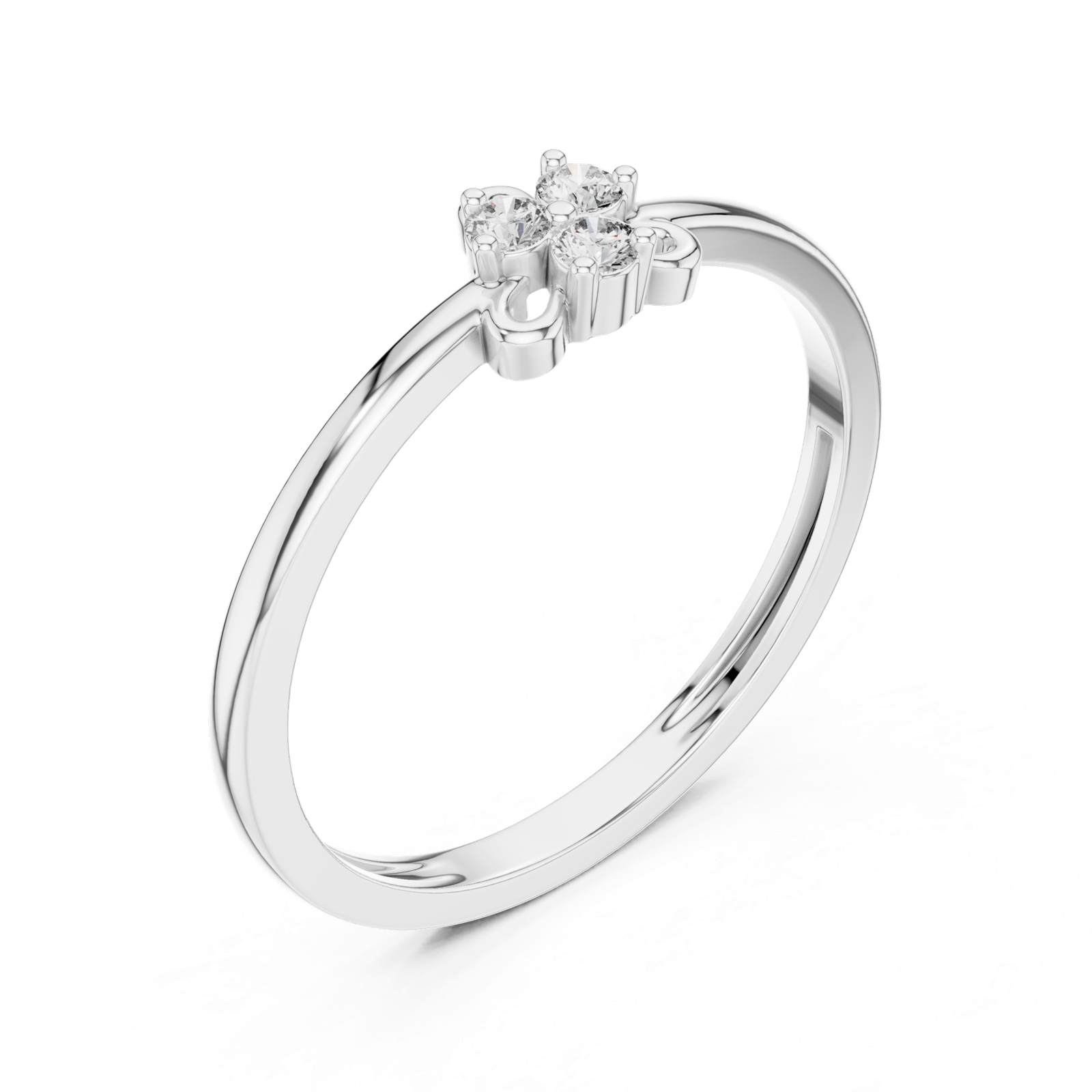 Gold Ring LR-01 (92), White Gold, view 2