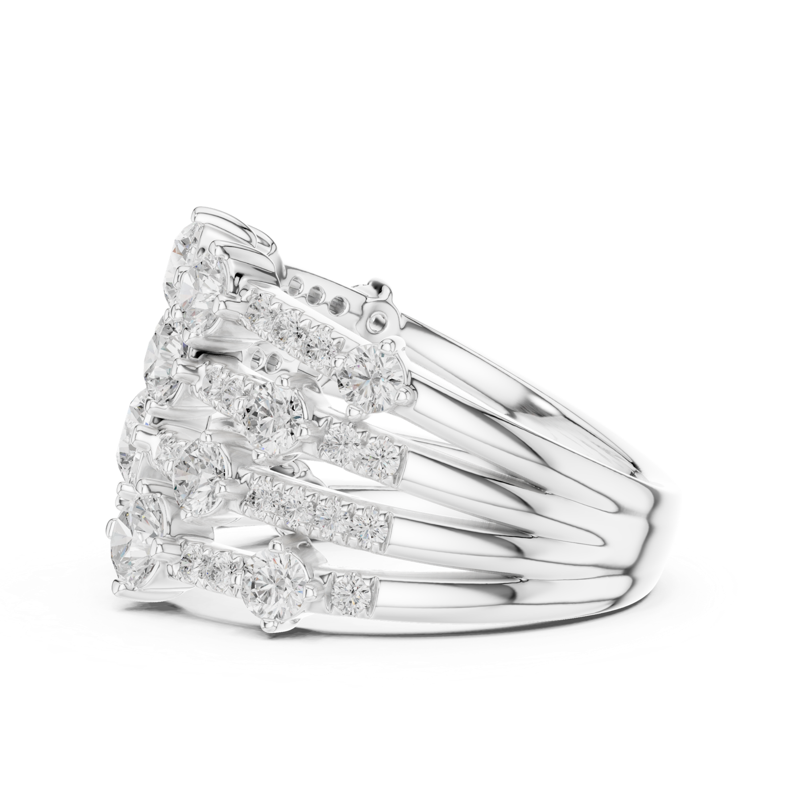 Gold Ring DDLR-866, White Gold, view 3