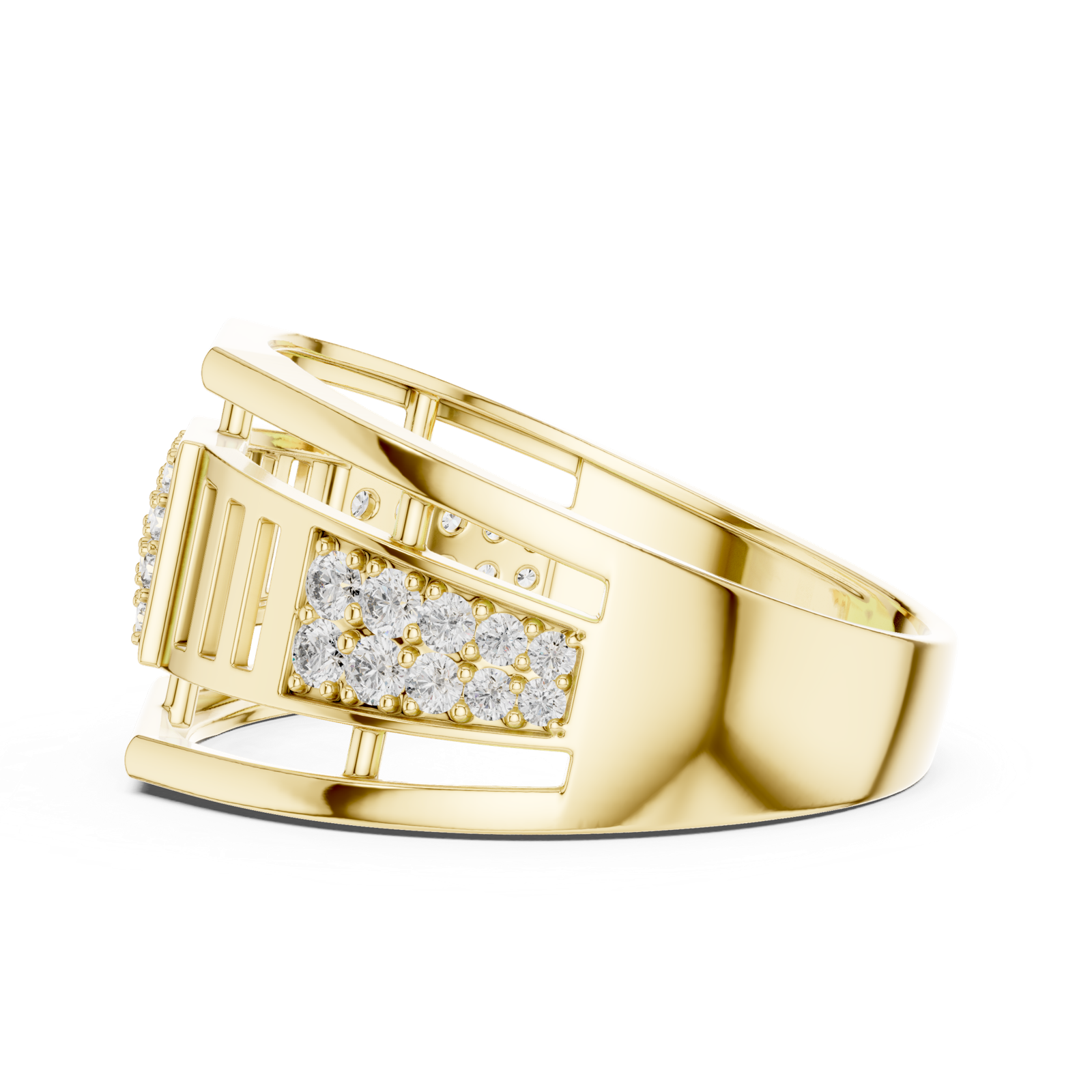 Gold Ring LR-01 (8), Yellow Gold, view 3