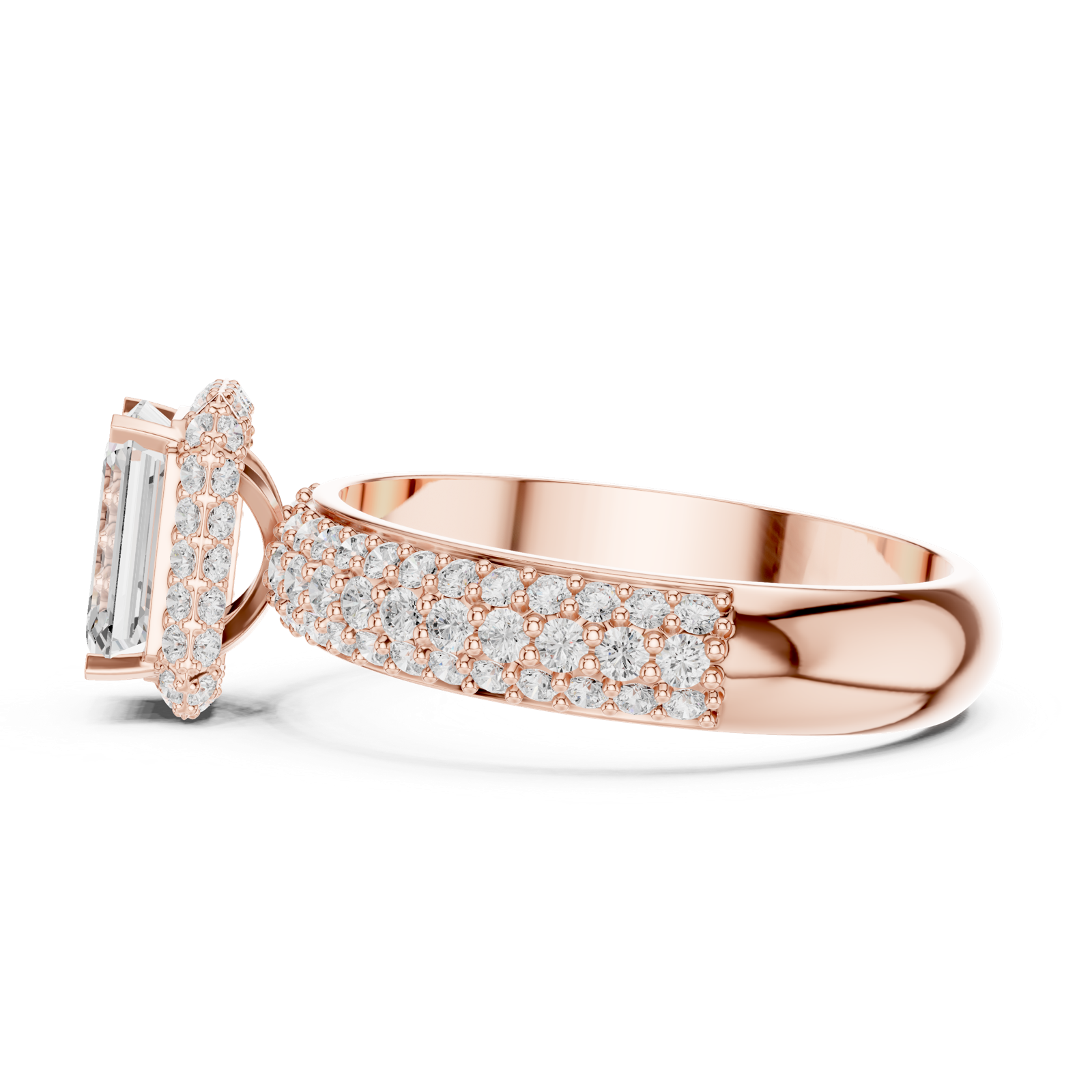 Gold Ring DDLR-1072, Rose Gold, view 3
