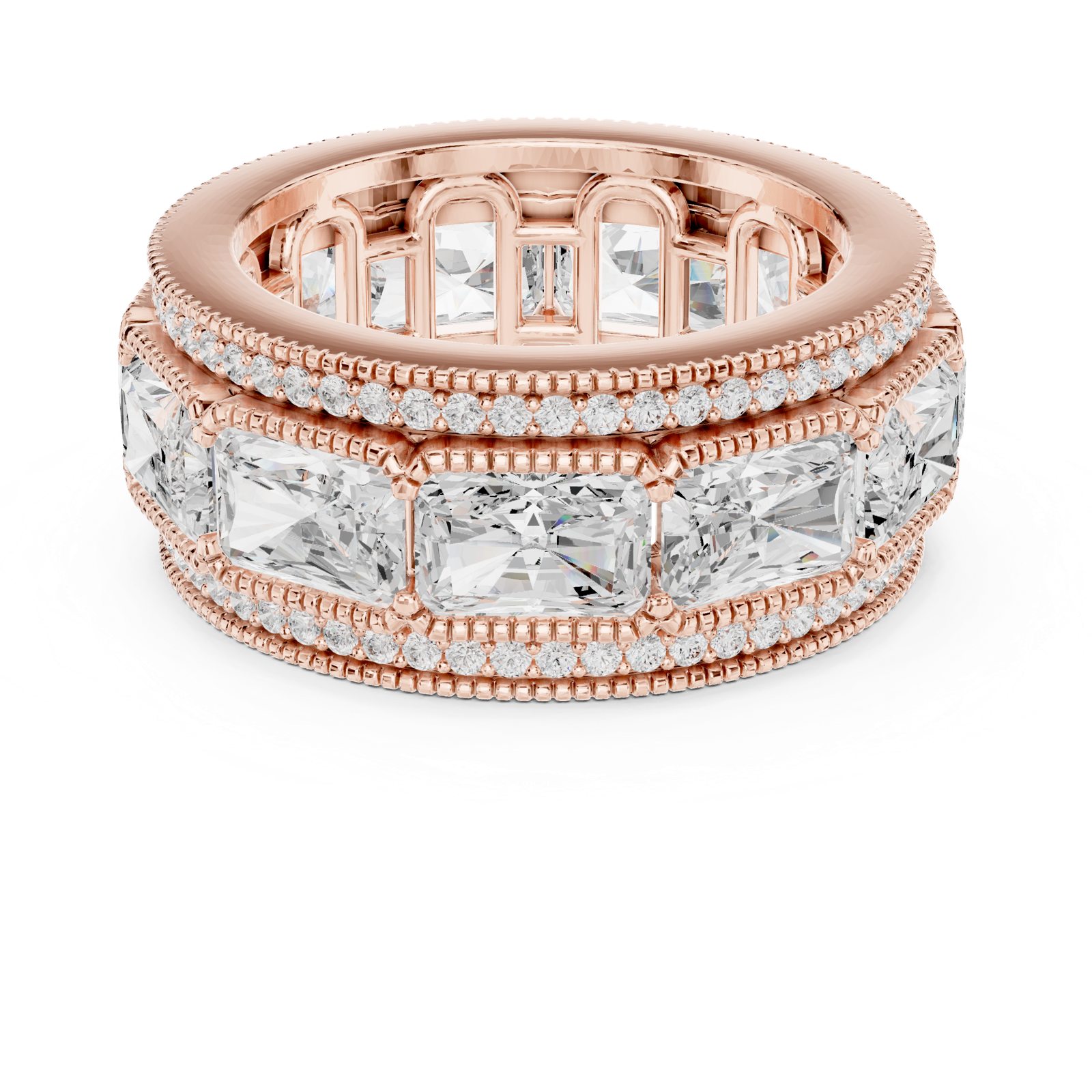 Gold Ring DDLR-308, Rose Gold, view 4