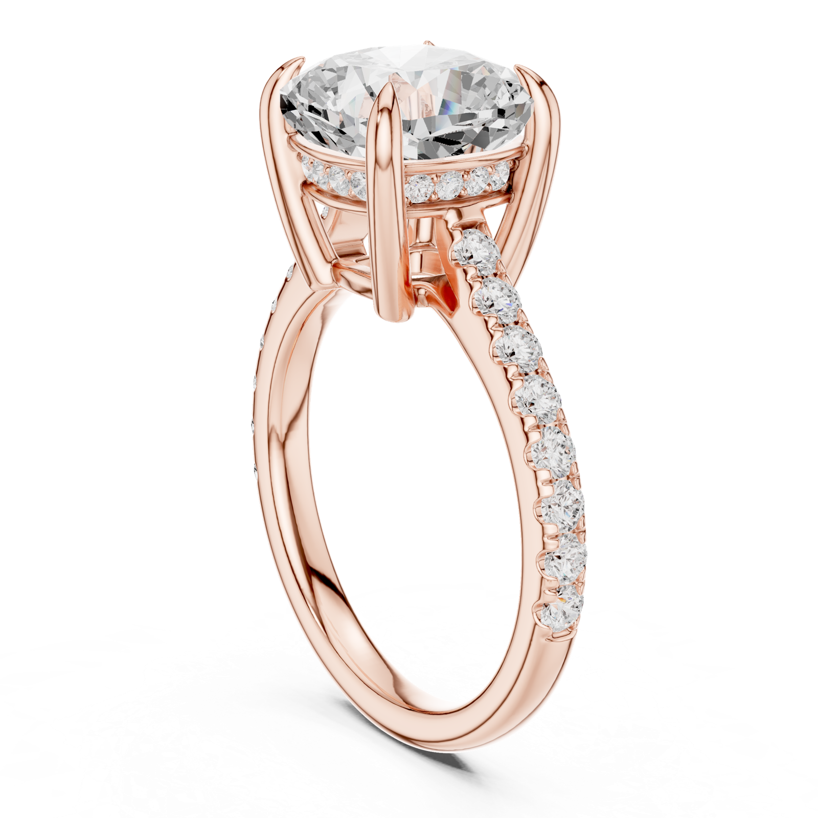 Gold Ring DDLR-1023, Rose Gold, view 1