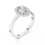 Gold Ring ALR-115, White Gold, view 2