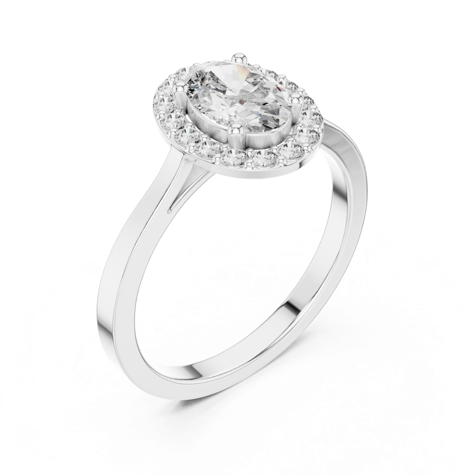 Gold Ring ALR-115, White Gold, view 2