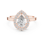 Gold Ring ALR-30, Rose Gold, view 4