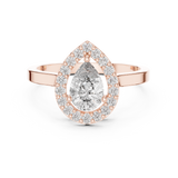 Gold Ring ALR-30, Rose Gold, view 4