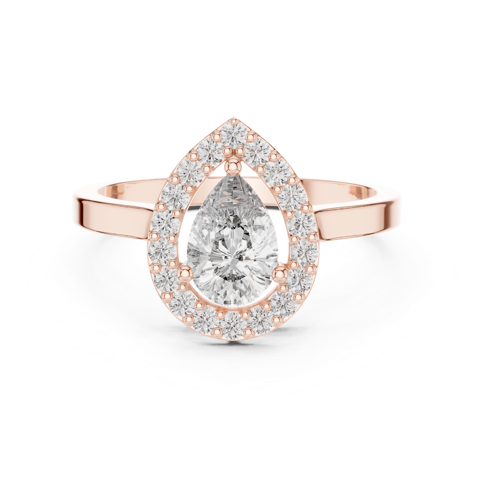 Gold Ring ALR-30, Rose Gold, view 4