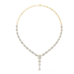 14K Solid Gold Lab Diamond Tennis Necklace, Yellow Gold, view 1