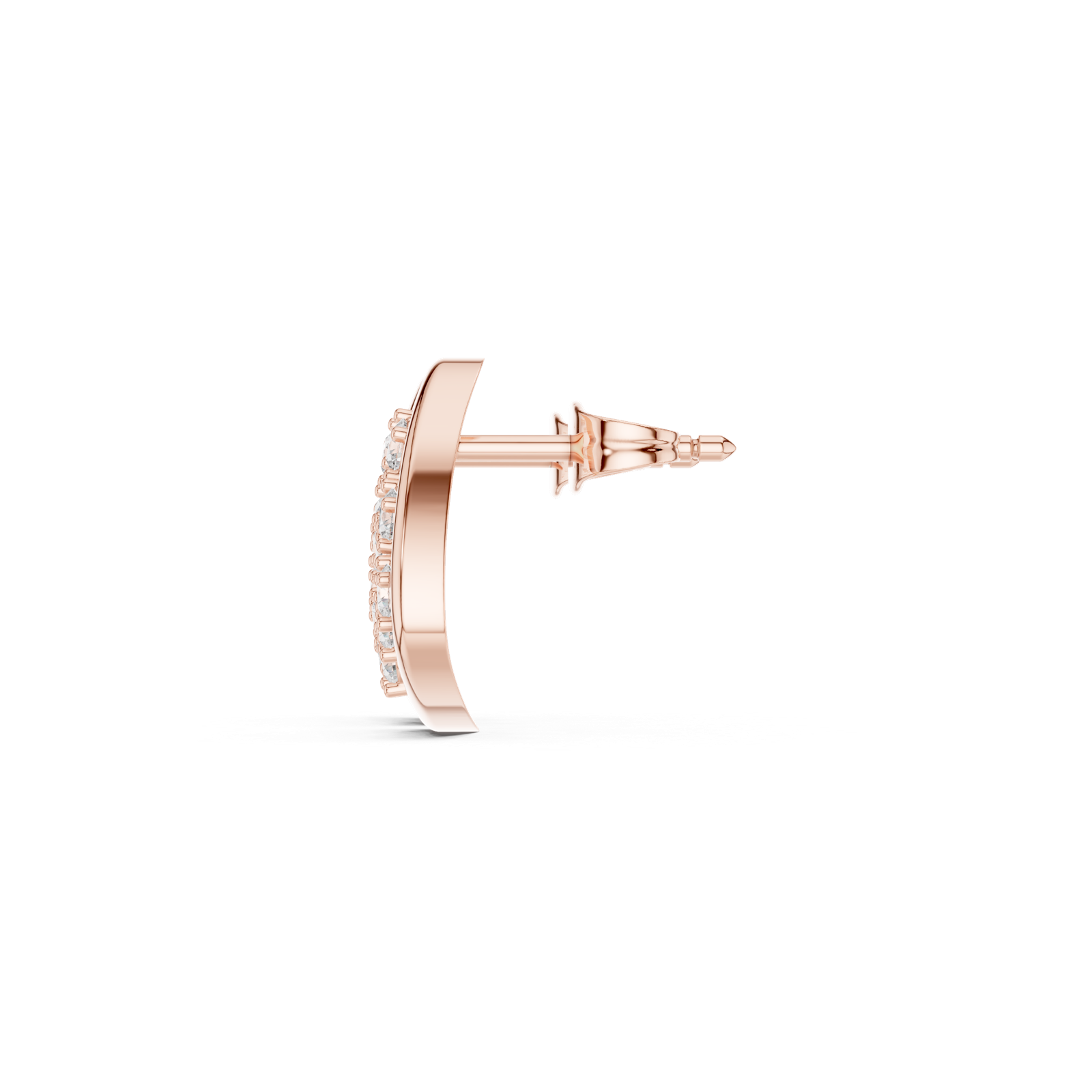 Gold Earrings SBER(21), Rose Gold, view 3