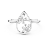 Gold Ring DR-6256, White Gold, view 4