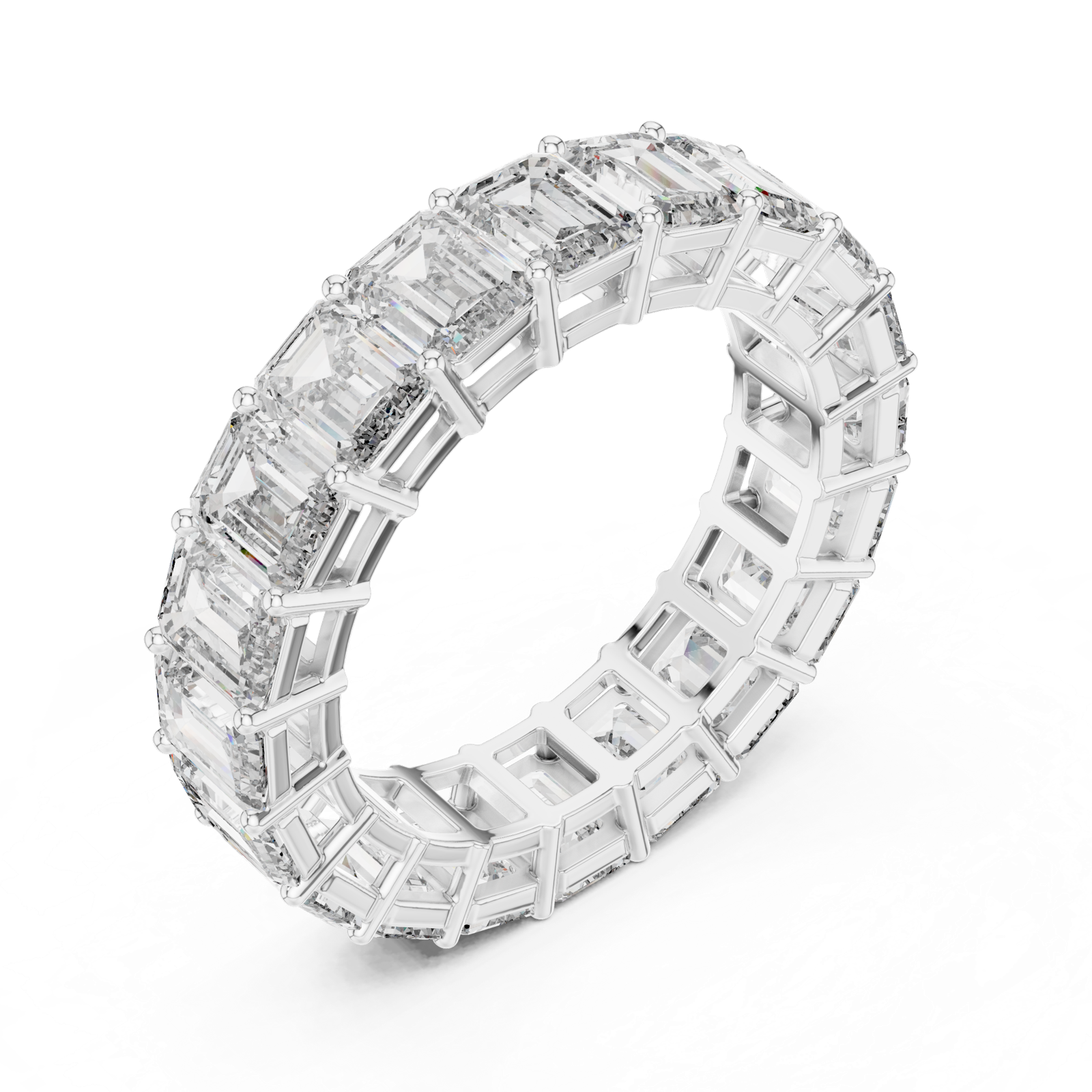 Gold Ring DDLR-207, White Gold, view 2