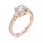 Gold Ring DDLR-863, Rose Gold, view 2