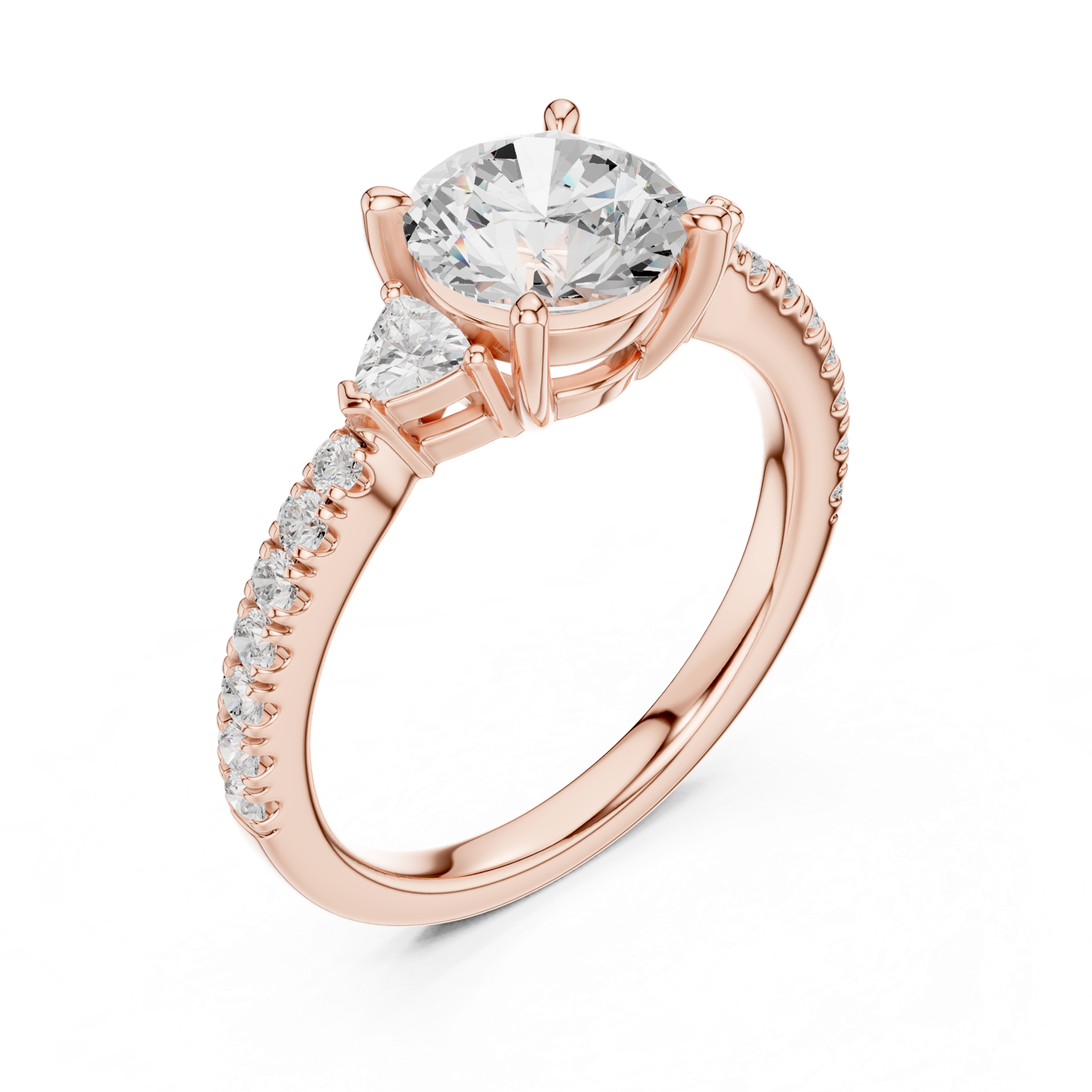 Gold Ring DDLR-863, Rose Gold, view 2