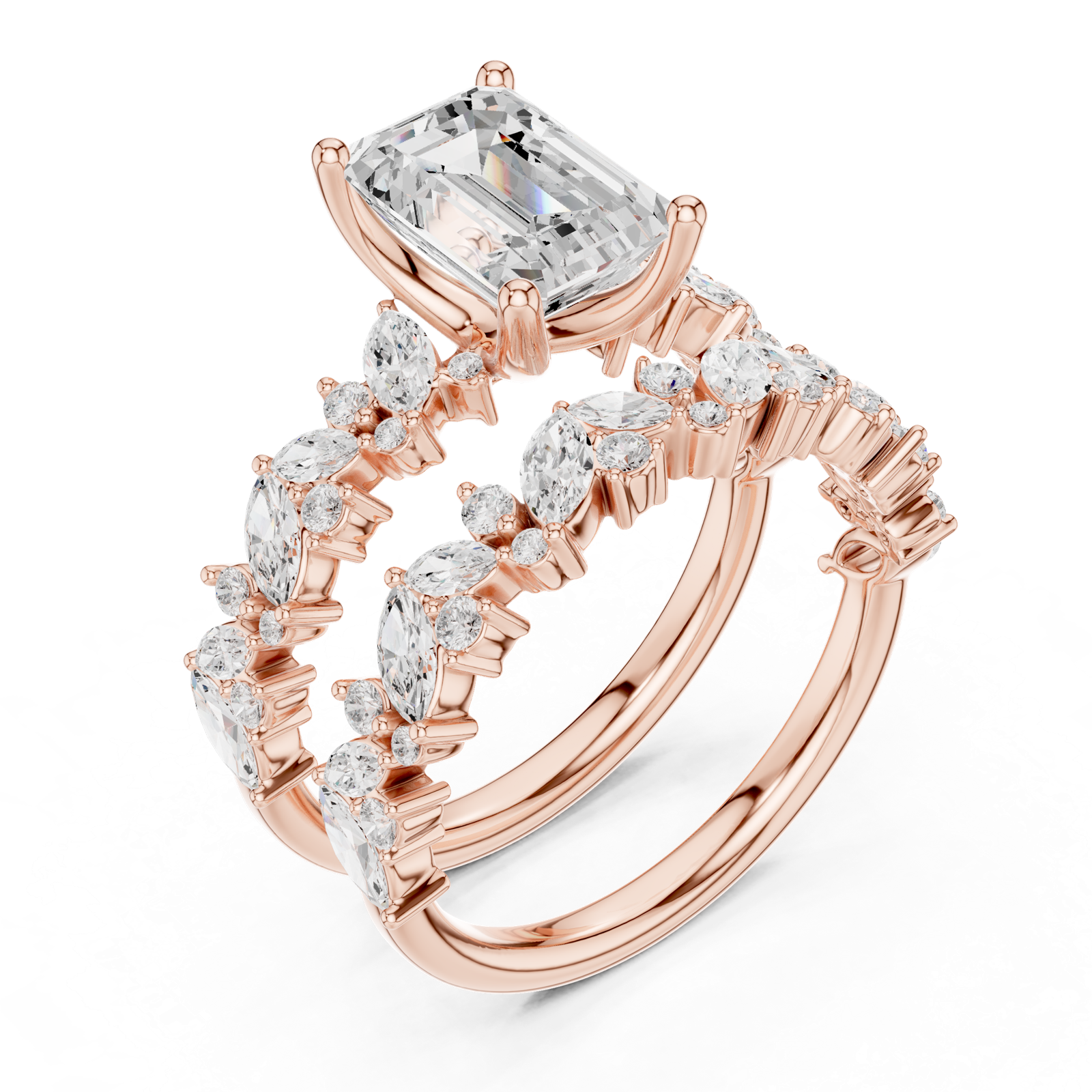 Gold Ring DDLR-443, Rose Gold, view 2