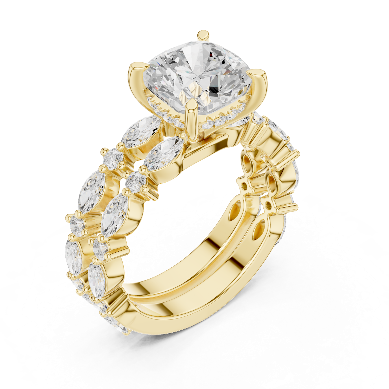 Gold Ring DDLR-951, Yellow Gold, view 2