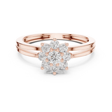 Gold Ring ALR-141, Rose Gold, view 4