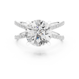 Gold Jewelry L36-25, Round center stone, White Gold, view 4