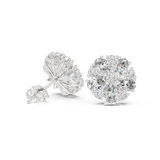 Gold Earrings AGDER-229, White Gold