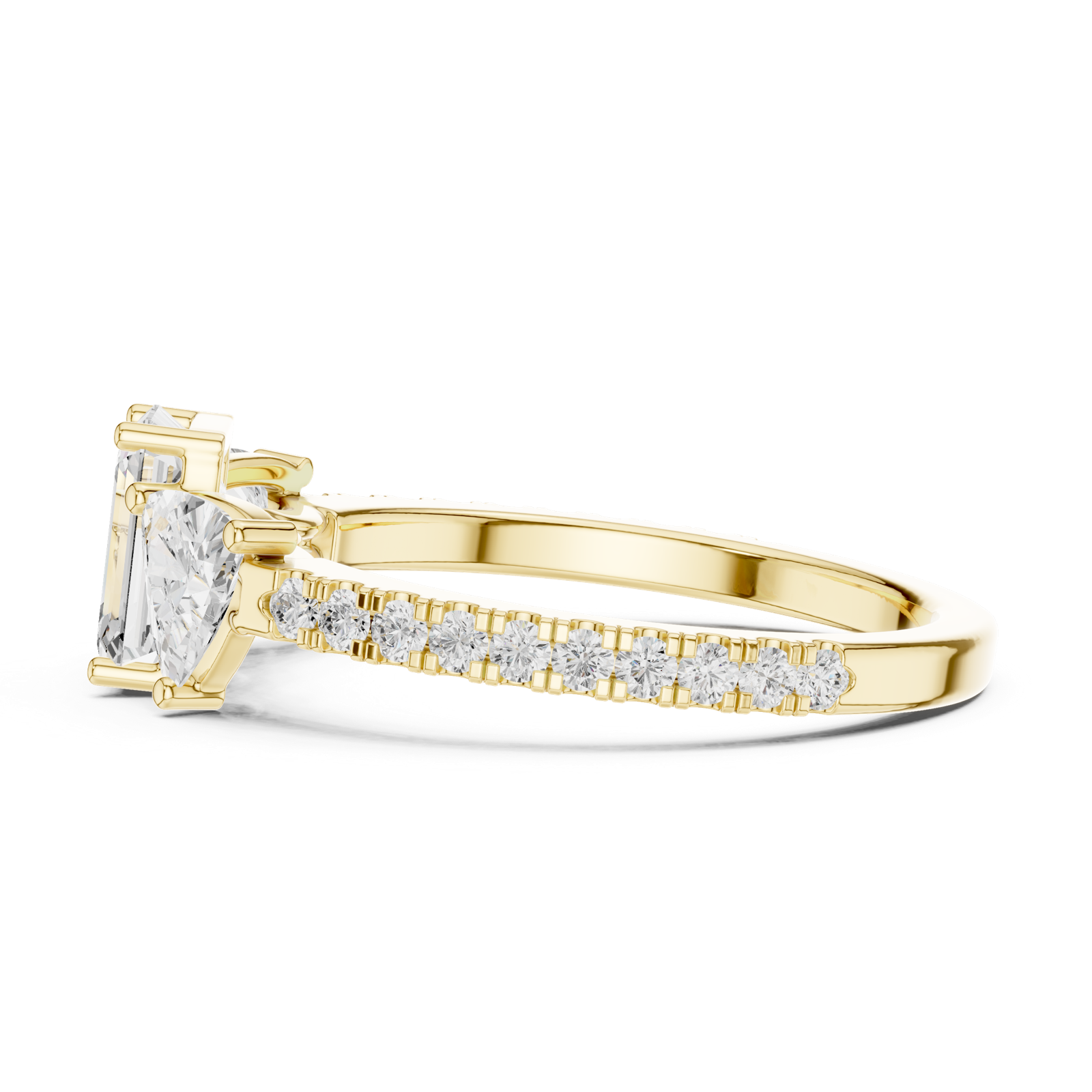 Gold Ring DDLR-1078, Yellow Gold, view 3