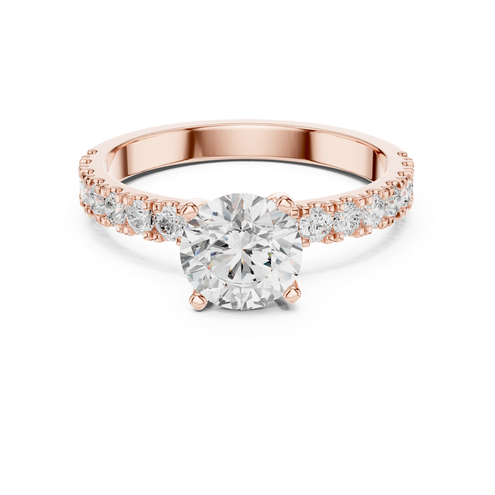 Gold Ring DDLR-1097, Rose Gold, view 4