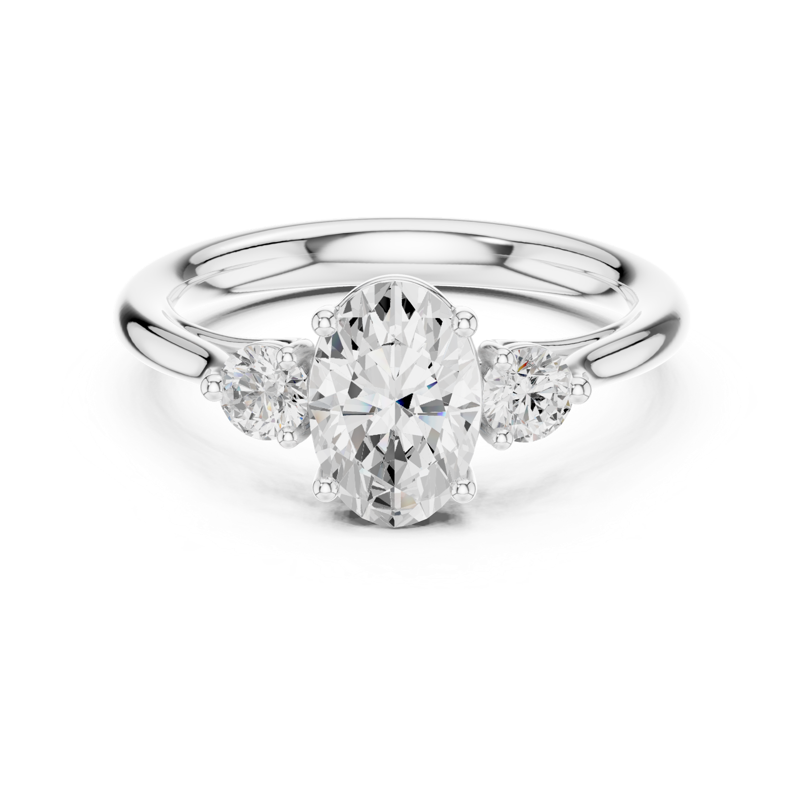 Gold Ring DDLR-727, White Gold, view 4