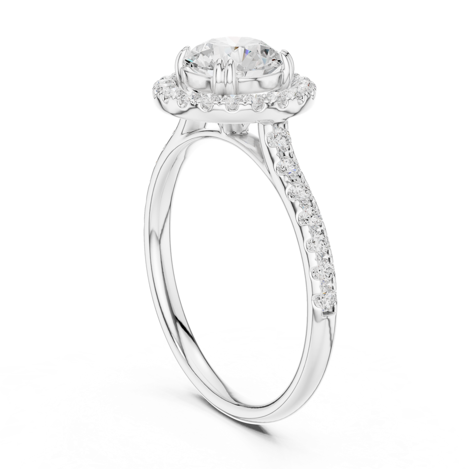 Gold Ring DDLR-792, White Gold, view 1