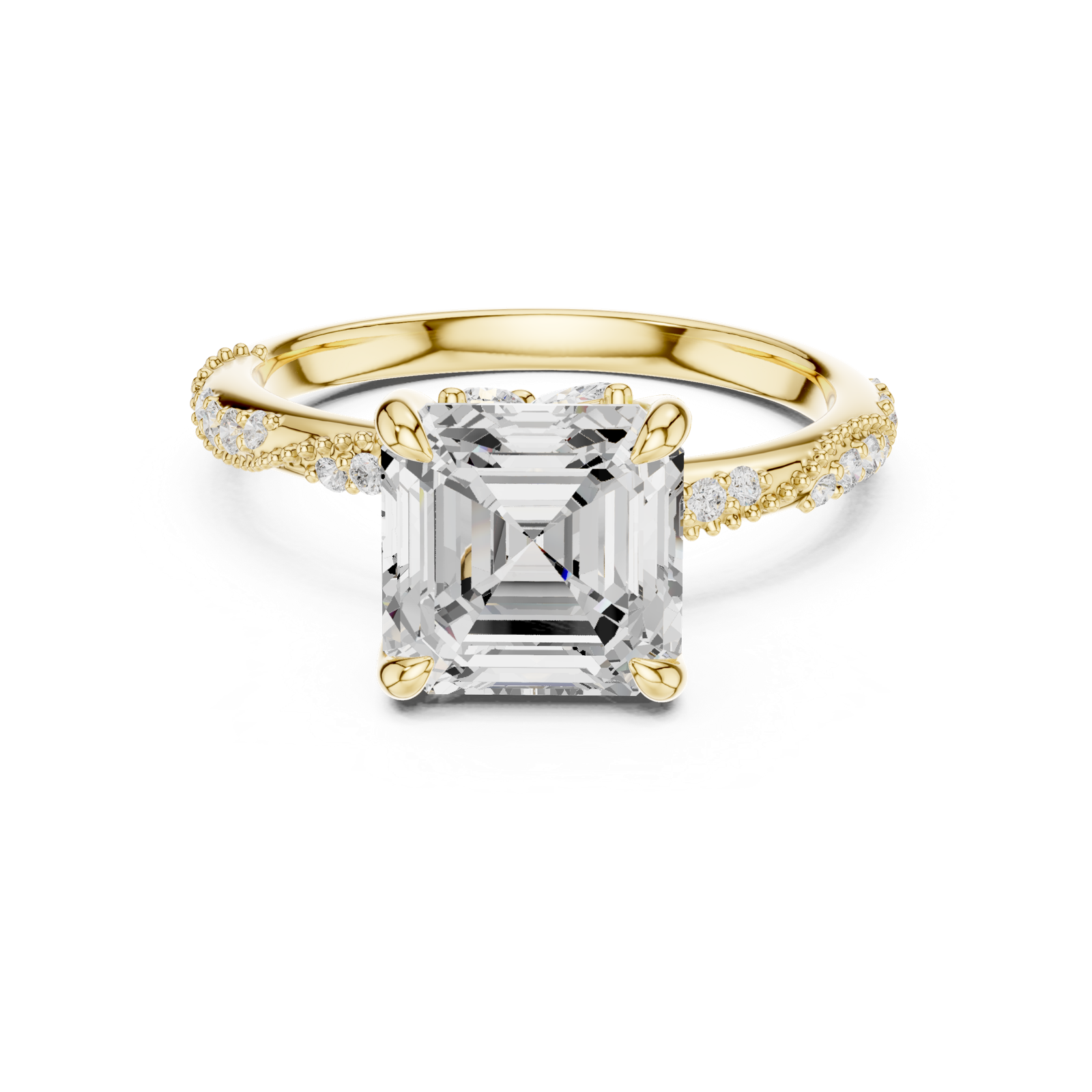 Gold Ring DDLR-961, Yellow Gold, view 4