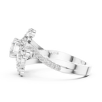 Gold Ring DDLR-187, White Gold, view 3